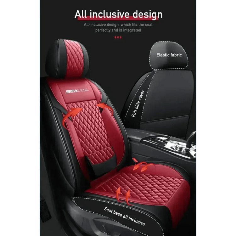 Red and Black Car Seat Cover Set - GiFTiFY