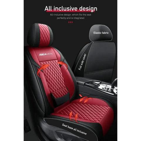 Red and Black Car Seat Cover Set - GiFiFY