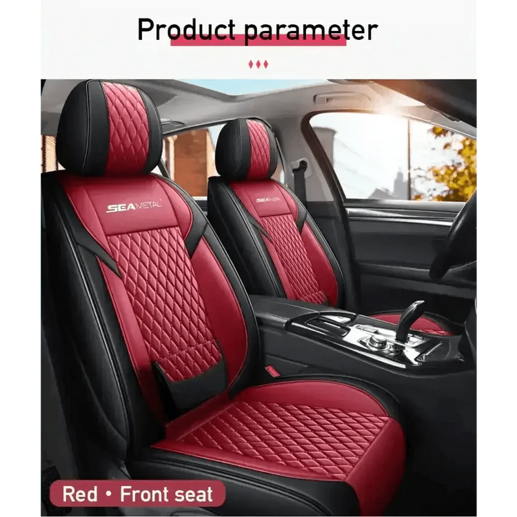 Red and Black Car Seat Cover Set - GiFTiFY