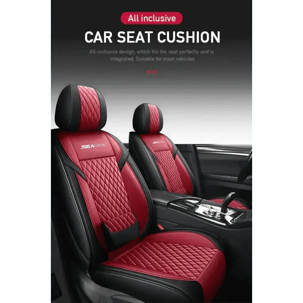 Red and Black Car Seat Cover Set - GiFTiFY