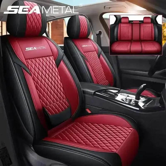 Red and Black Car Seat Cover Set - GiFTiFY