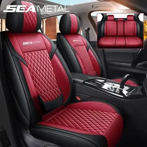 Red and Black Car Seat Cover Set - GiFiFY