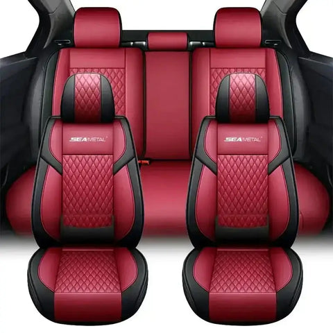 Red and Black Car Seat Cover Set - GiFiFY