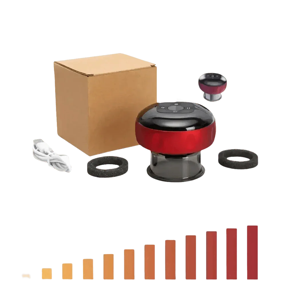 Electric Vacuum Cupping Massager Red Light Heating - GiFTiFY