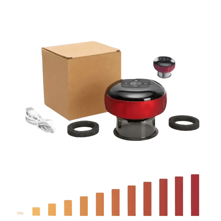Electric Vacuum Cupping Massager Red Light Heating - GiFTiFY