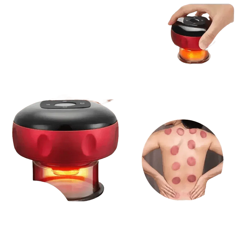Electric Vacuum Cupping Massager Red Light Heating - GiFTiFY