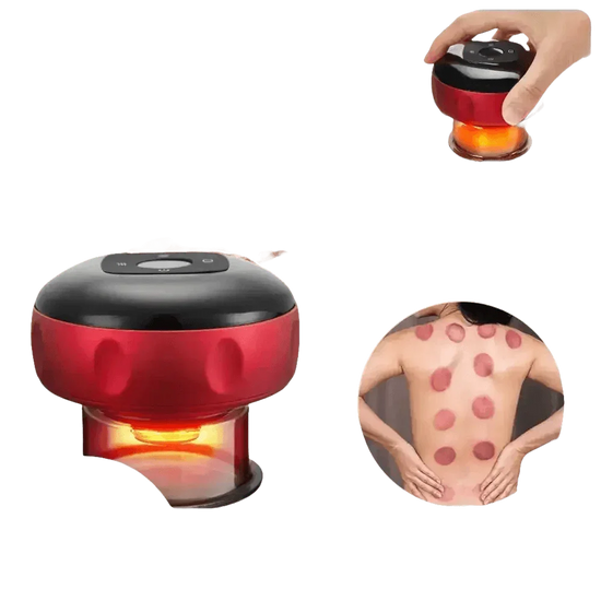 Electric Vacuum Cupping Massager Red Light Heating - GiFTiFY