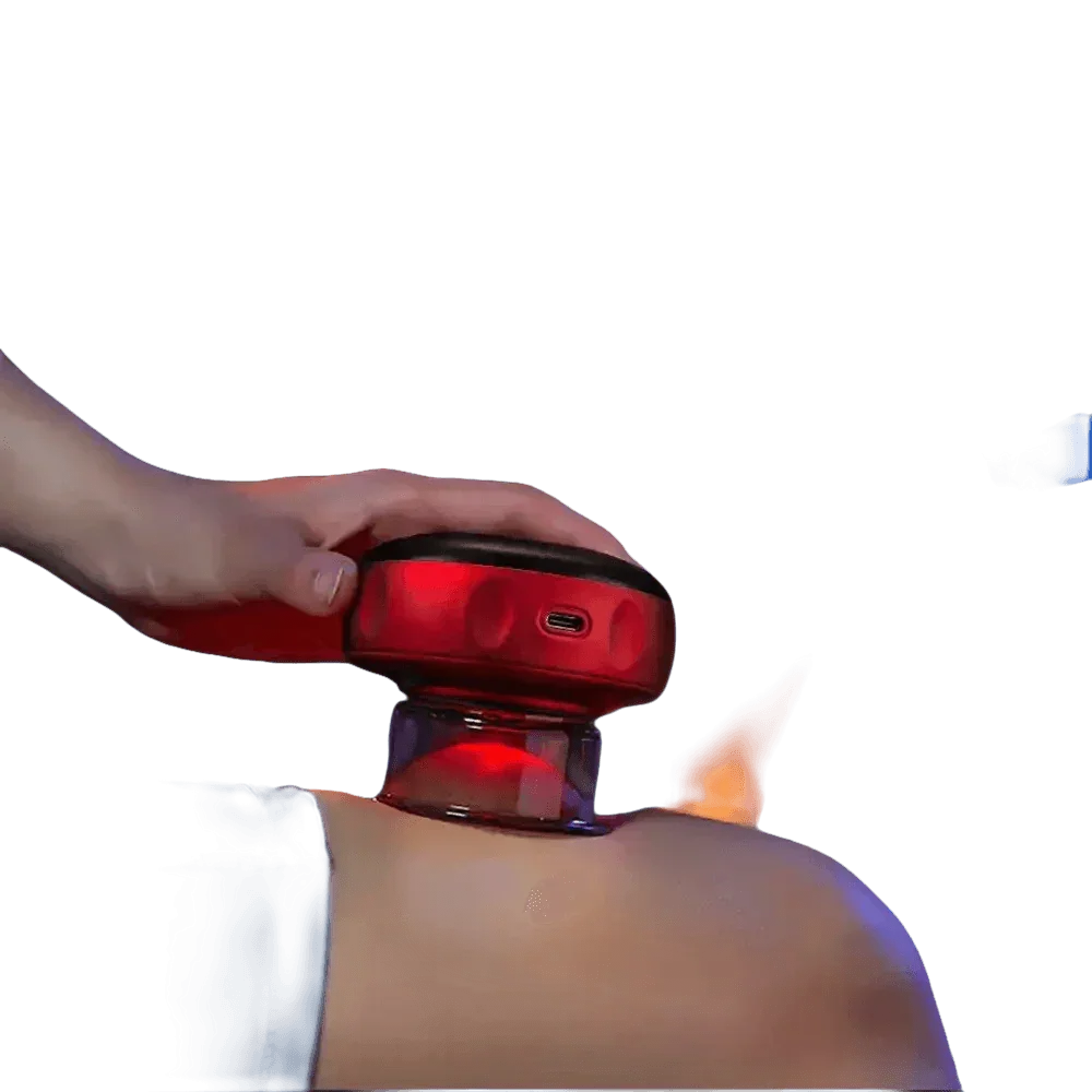 Electric Vacuum Cupping Massager Red Light Heating - GiFTiFY