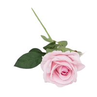 Red Roses in Vase Beautiful Silk Artificial Rose Flowers