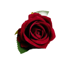 Red Roses in Vase Beautiful Silk Artificial Rose Flowers