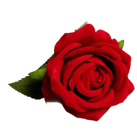 Red Roses in Vase Beautiful Silk Artificial Rose Flowers