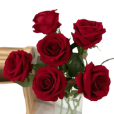 Red Roses in Vase Beautiful Silk Artificial Rose Flowers - GiFTiFY