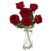 Red Roses in Vase Beautiful Silk Artificial Rose Flowers - GiFTiFY