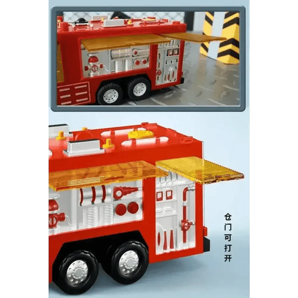 Red Toy Fire Truck with Sprayable Water Tank - GiFTiFY