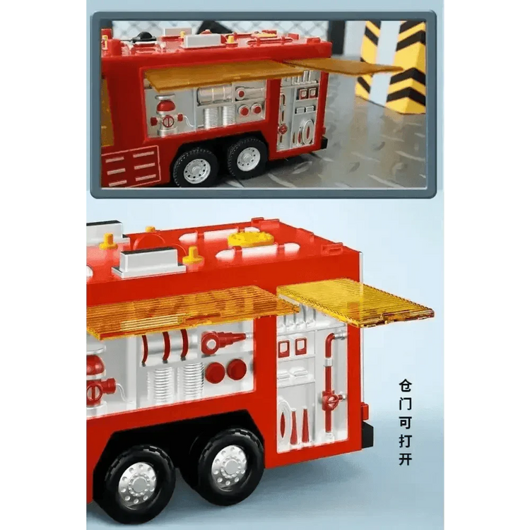 Red Toy Fire Truck with Sprayable Water Tank - GiFTiFY