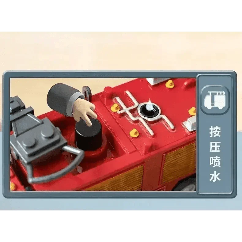 Red Toy Fire Truck with Sprayable Water Tank - GiFTiFY