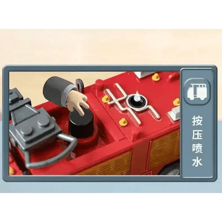 Red Toy Fire Truck with Sprayable Water Tank - GiFTiFY