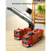 Red Toy Fire Truck with Sprayable Water Tank - GiFTiFY