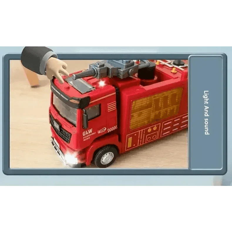 Red Toy Fire Truck with Sprayable Water Tank - GiFTiFY
