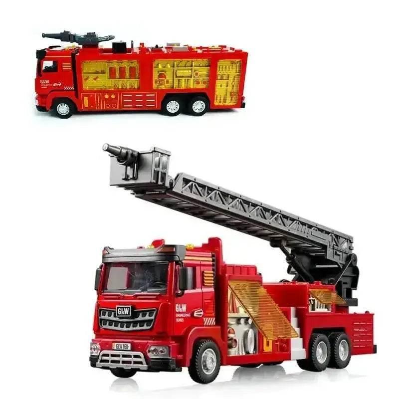 Red Toy Fire Truck with Sprayable Water Tank - GiFTiFY