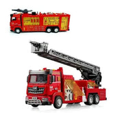 Red Toy Fire Truck with Sprayable Water Tank - GiFTiFY