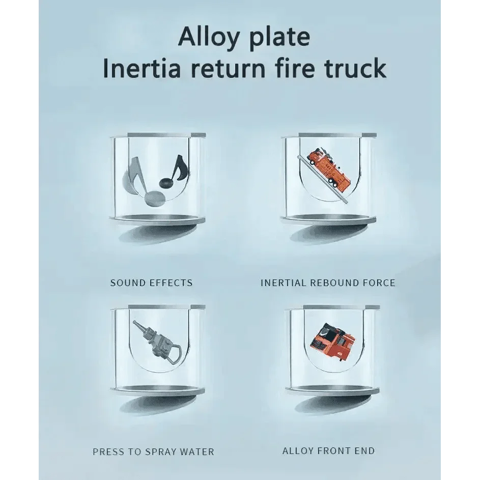 Red Toy Fire Truck with Sprayable Water Tank - GiFTiFY