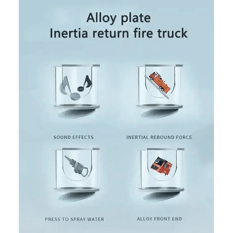 Red Toy Fire Truck with Sprayable Water Tank - GiFTiFY