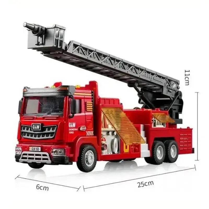 Red Toy Fire Truck with Sprayable Water Tank - GiFTiFY