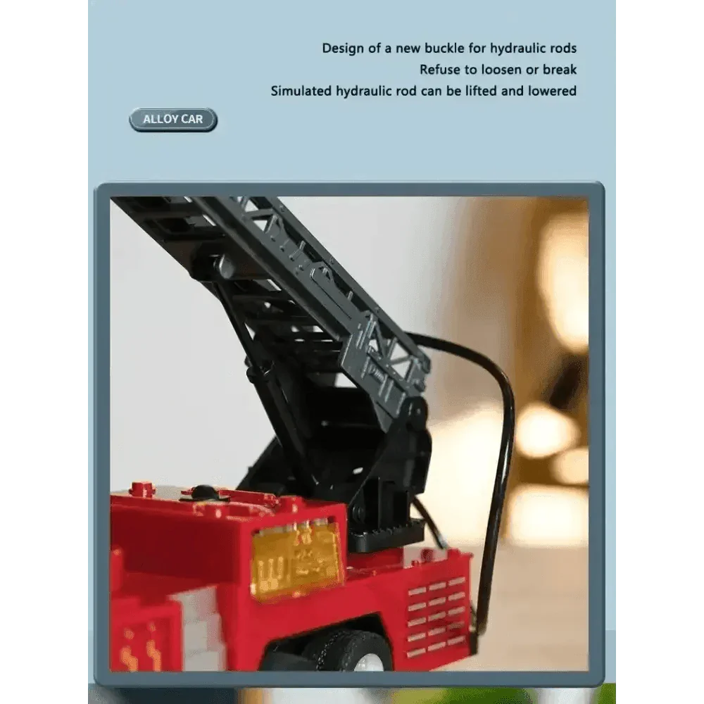 Red Toy Fire Truck with Sprayable Water Tank - GiFTiFY