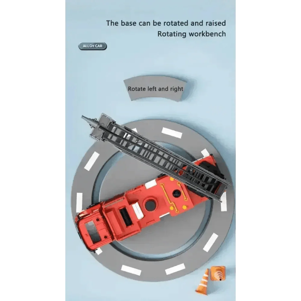 Red Toy Fire Truck with Sprayable Water Tank - GiFTiFY