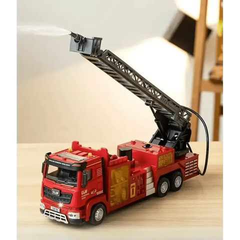 Red Toy Fire Truck with Sprayable Water Tank - GiFiFY