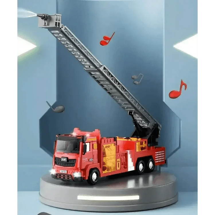 Red Toy Fire Truck with Sprayable Water Tank - GiFTiFY