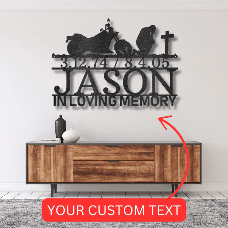 Motorcycle Remembrance Personalized Gifts - Custom Metal Sign - GiFTiFY