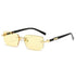 Rimless Sunglasses Rectangle Fashion Popular Women Men Shades Small Square Sun Glasses For Female Male Summer Traveling Oculus - GiFTiFY