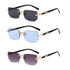 Rimless Sunglasses Rectangle Fashion Popular Women Men Shades Small Square Sun Glasses For Female Male Summer Traveling Oculus - GiFTiFY