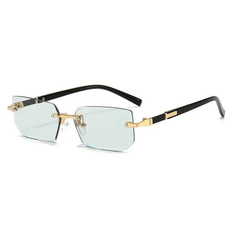 Rimless Sunglasses Rectangle Fashion Popular Women Men Shades Small Square Sun Glasses For Female Male Summer Traveling Oculus - GiFTiFY