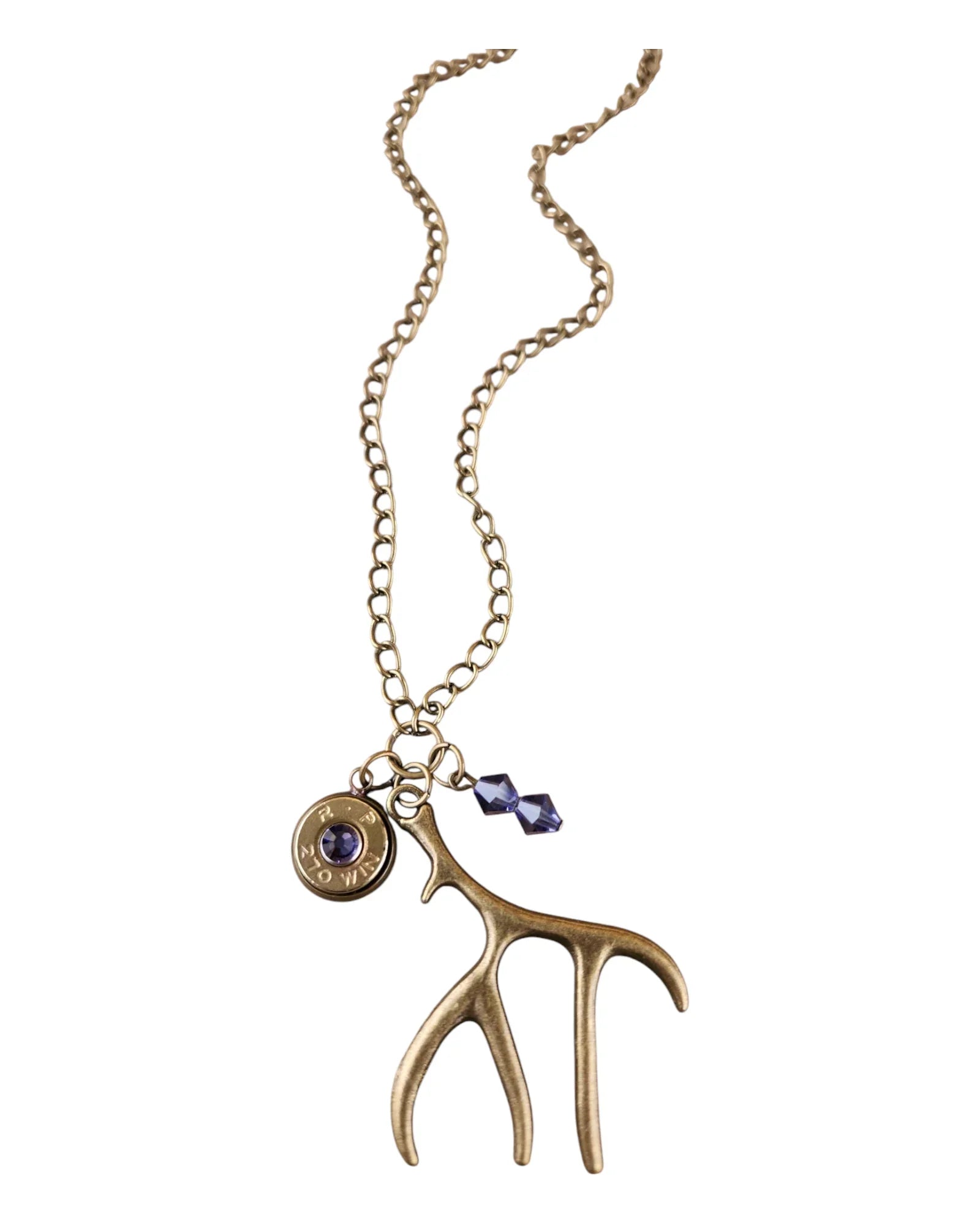 Antler & Head stamp Necklace Sarahs Jewelry Designs