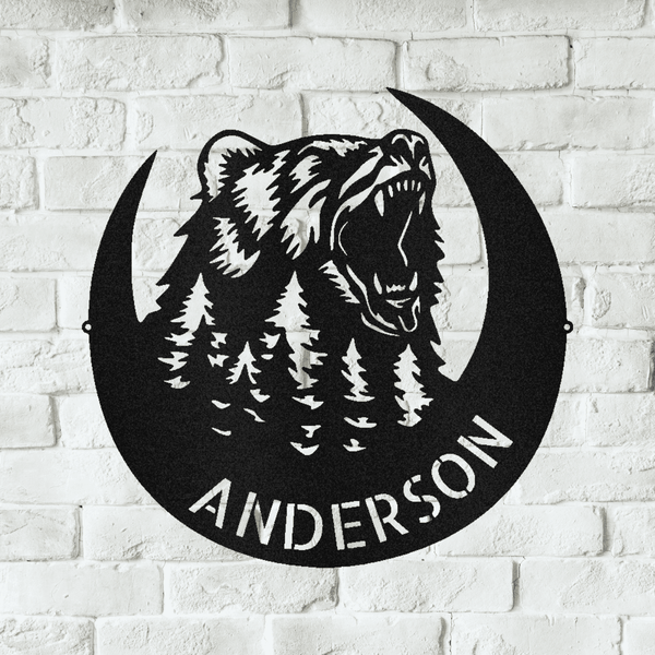 Roaring Bear Personalized Gifts - Custom Metal Sign - GiFTiFY