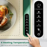 Roll up food heating pad - Level 4 temperature fast heating silicone hot plate, lifting feet to protect the dining table - GiFTiFY