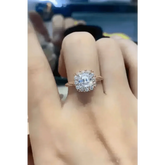 Rose Gold Square Diamond Moissanite Twisted Ring - GiFTiFY