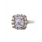 Rose Gold Square Diamond Moissanite Twisted Ring - GiFTiFY