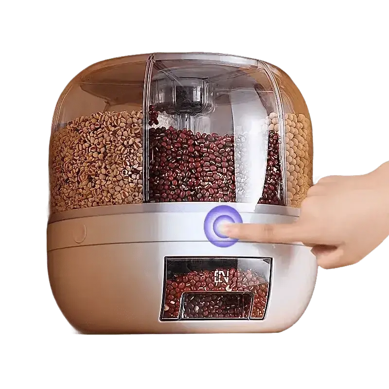Rotating Rice Dispenser Sealed Dry Cereal - GiFiFY