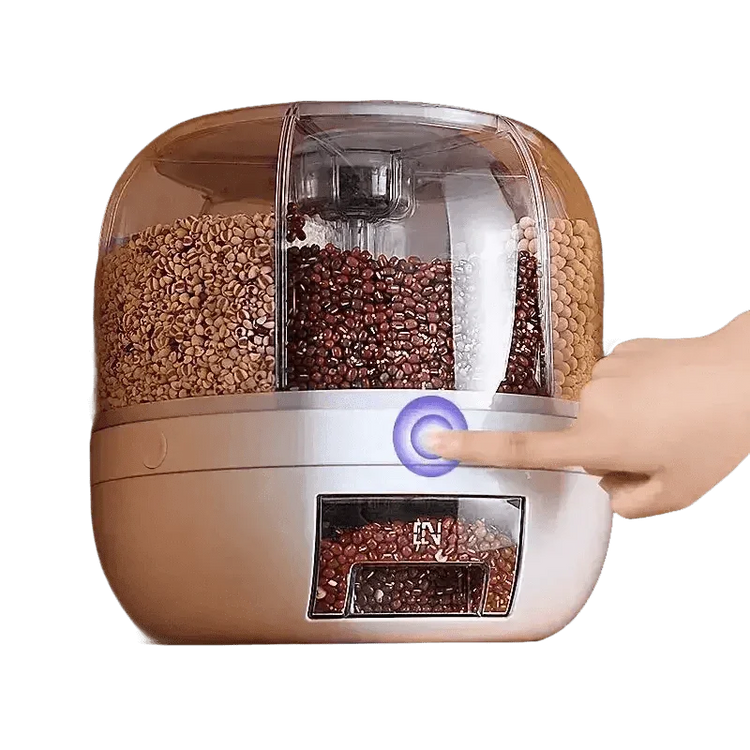 Rotating Rice Dispenser Sealed Dry Cereal - GiFTiFY