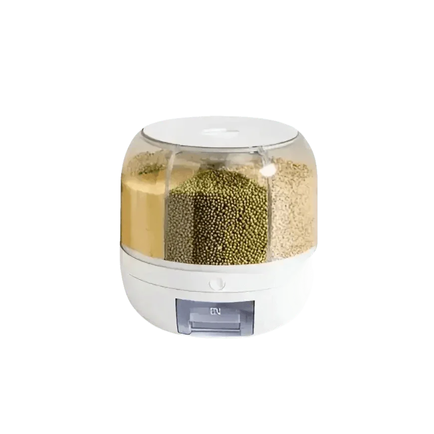 Rotating Rice Dispenser Sealed Dry Cereal Ceral Rice Dispencers by QUANGE Smart Home Official Store