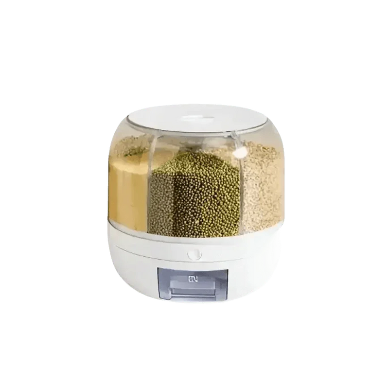 Rotating Rice Dispenser Sealed Dry Cereal Ceral Rice Dispencers by QUANGE Smart Home Official Store