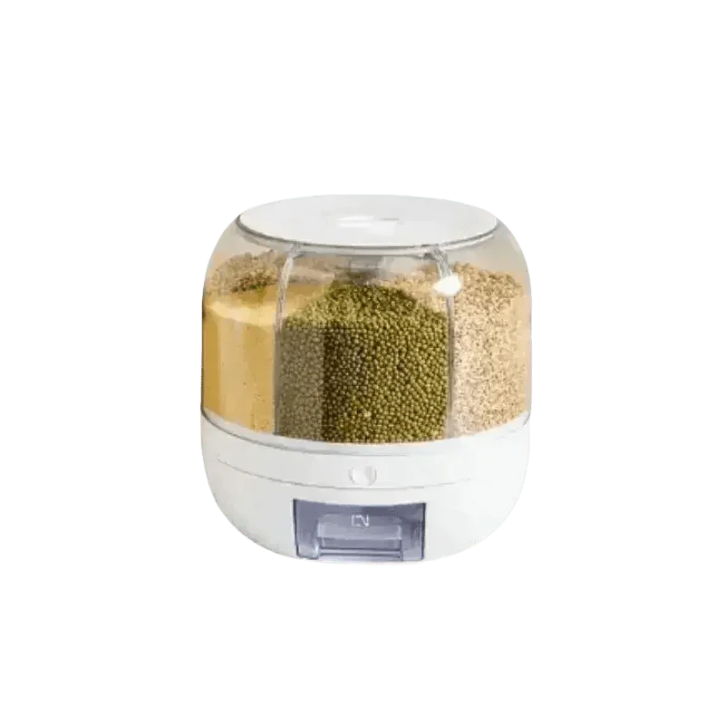 Rotating Rice Dispenser Sealed Dry Cereal Ceral Rice Dispencers by QUANGE Smart Home Official Store
