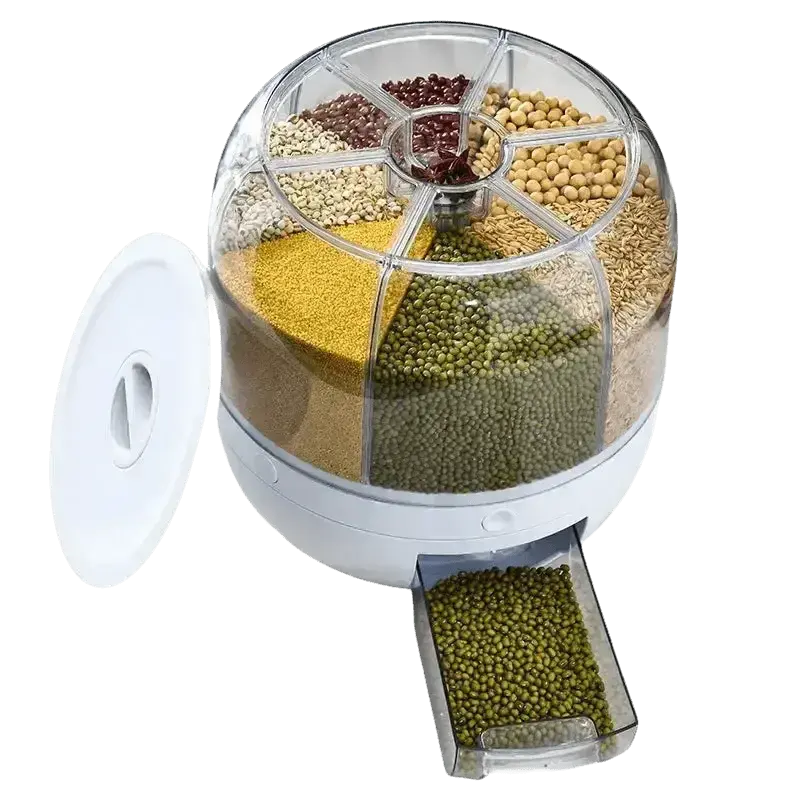 Rotating Rice Dispenser Sealed Dry Cereal - GiFiFY