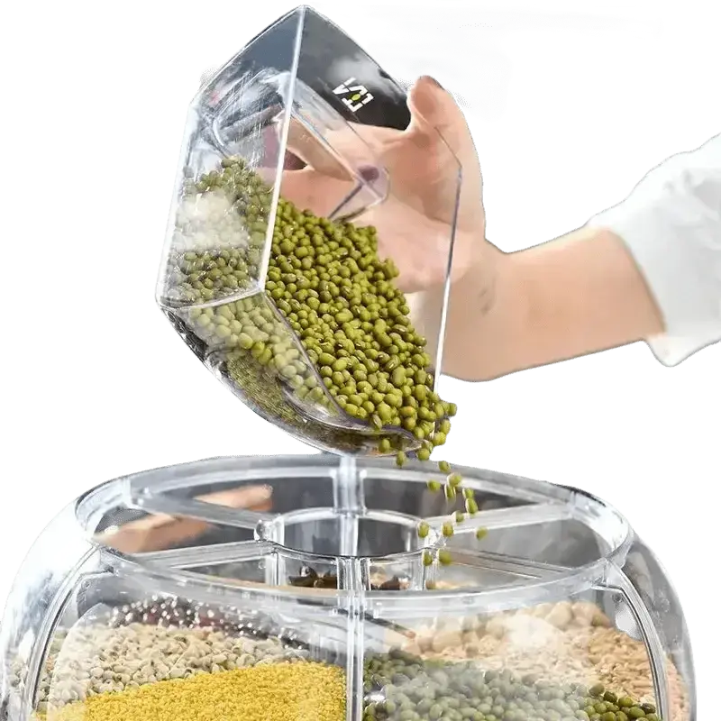 Rotating Rice Dispenser Sealed Dry Cereal - GiFiFY