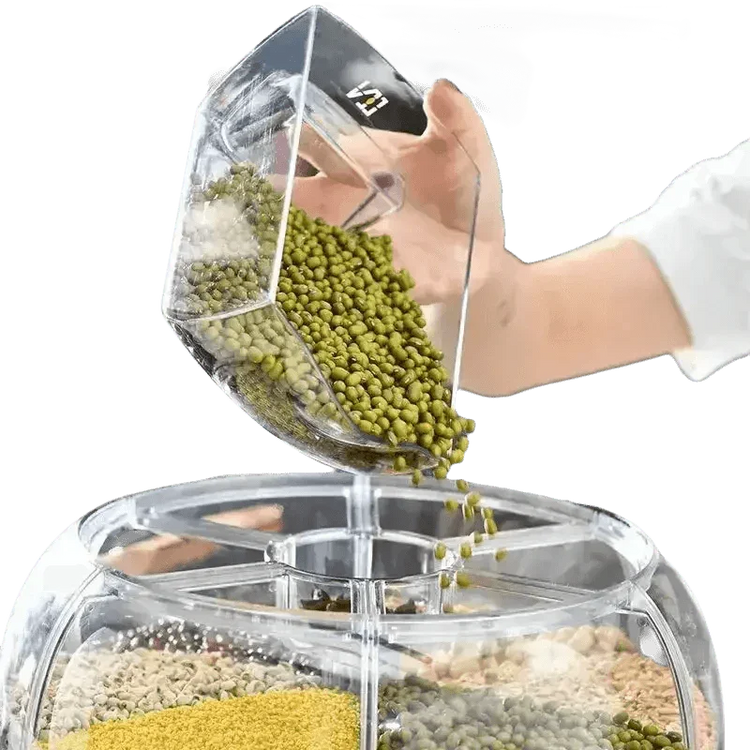 Rotating Rice Dispenser Sealed Dry Cereal - GiFTiFY