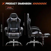 Ergonomic PU Leather Gaming Chair - Adjustable & Stylish - GiFTiFY